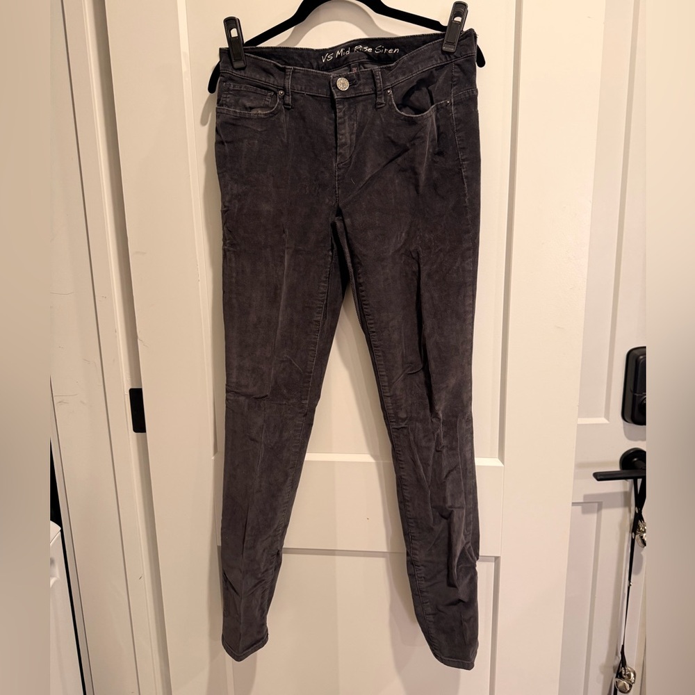 Victoria's Secret Charcoal mid Rise Siren Corduroy Pants